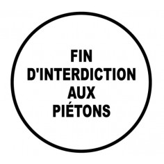 Panneau fin interdiction B39