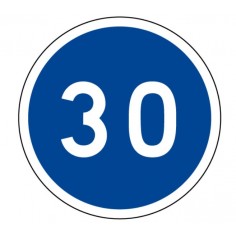 Panneau obligation vitesse minimale B25