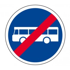 Panneau fin obligation voie bus B45a