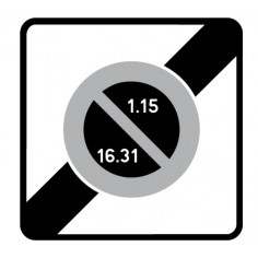 Panneau fin zone de stationnement alterné B50b