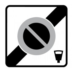 Panneau fin zone stationnement payant B50d