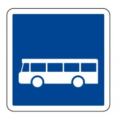 Panneau indication arrêt autobus C6