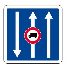 Panneau indication affectation de voies C24a ex.1